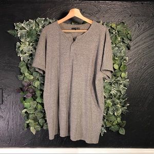 Oak&Fort Men's Ribbed Short Sleeve Henley